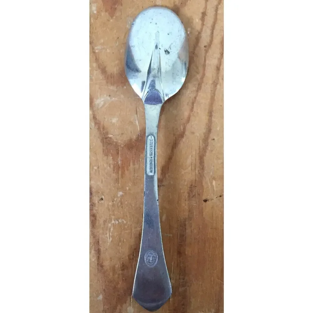 Vintage Stieff Pewter Antique Colonial Williamsburg Small Salt Baby Spoon 4.25